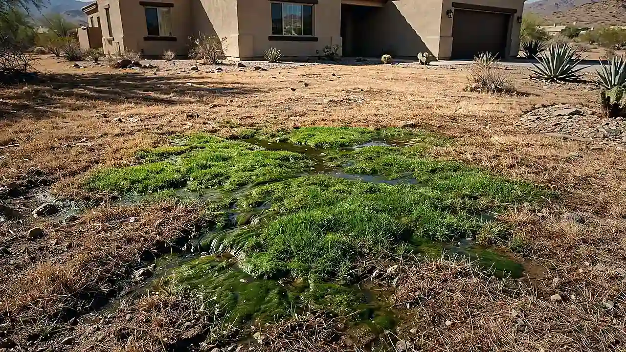 Sewer camera check showing the inside of a residential sewer line in El Paso