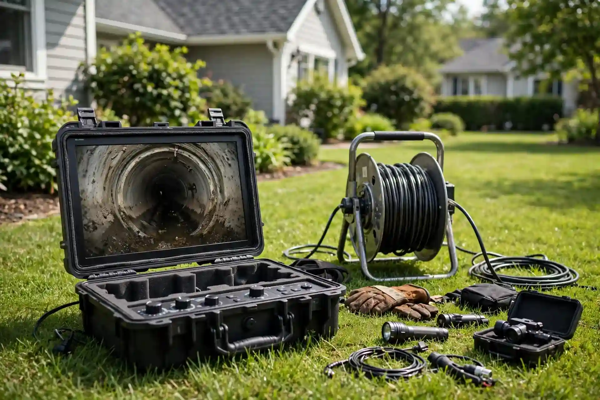 Sewer line repair with camera check in El Paso, TX